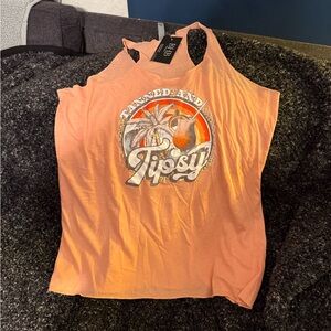 Tanned and Tipsy Women's Orange Tank Top